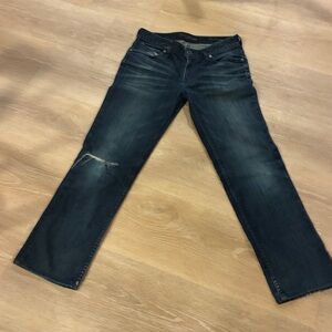 Guess Lincoln Slim Straight Classic Dark Blue Denim Jeans New Without Tags Sz 30